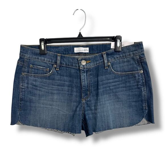 Ann Taylor LOFT Blue Jean Shorts Classic Summer Style size 10/30 - Picture 1 of 5